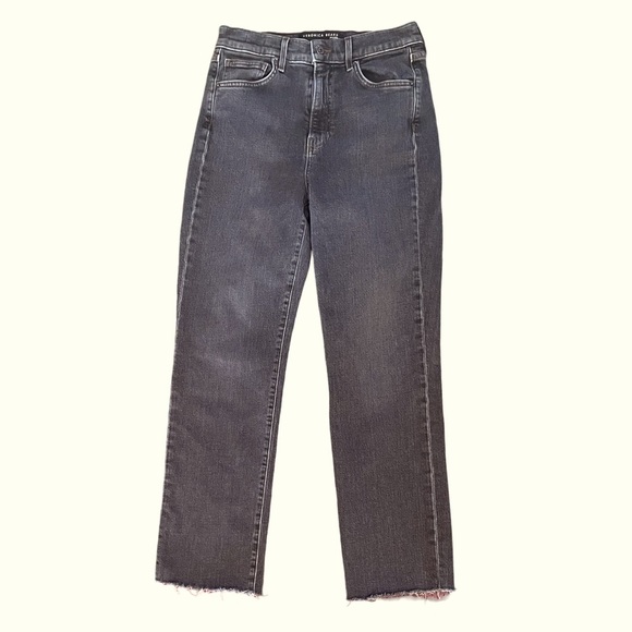 Veronica Beard Joey Straight Leg High Rise Raw Hem Ankle Black Denim Jean Sz 29 - Picture 3 of 8